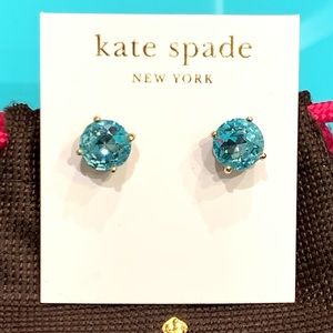 Kate Spade Blue Gem Stone Stud Earrings